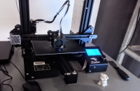 L'imprimante en 3D exposée lors de l'événement 