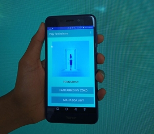 L&#039;application AndriA, entièrement en malgache.