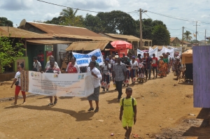 Les associations de femmes Rurales lors de ouverture de la célébration à Anivorano.