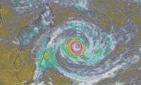 Capture de la prévision satellitaire du cyclone Batsirai à 17 heures ce jeudi 03 février.