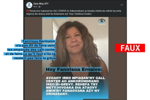 De fausses paroles impliquant la politicienne Fanirisoa Erinaivo