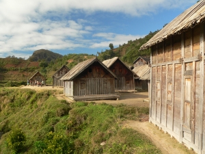 Le village des Zafimaniry dans la region d’Ambositra.