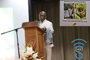 Le Pr Jonah Ratsimbazafy lors de son allocution.