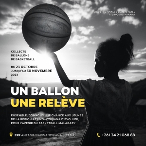 Harisoa Christiane, une basketteuse d&#039;origine de Farafangana lance une projet humanitaire de collecte de ballon pour les redistribuer à des jeunes dans la région d&#039;Atsimo Antsinanana en maque de moyen 