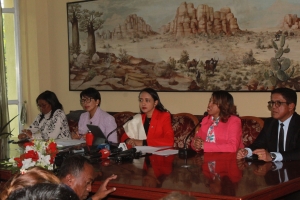 Les membres de la délégation malgache cet après-midi à Anosy.