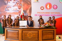 Cérémonie de présentation  du programme nationale de cantine scolaire. 