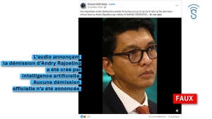 L&rsquo;enregistrement audio annon&ccedil;ant la pr&eacute;tendue d&eacute;mission d&rsquo;Andry Rajoelina est-il authentique ?