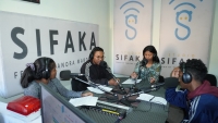 Fanilo, Mialy et Jordi lors de l’enregistrement de l’émission Ndao Hilaoeky