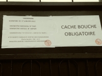 Affiche sur le conditionnement de la rentrée dans une école publique.