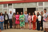 Photo de groupe à l'issu de l'atelier au Motel ce matin.