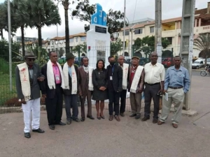 Les membres du bureau de l&#039;OJM pendant l&#039;ouverture de la célébration du 03 Mai
