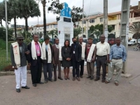 Les membres du bureau de l'OJM pendant l'ouverture de la célébration du 03 Mai