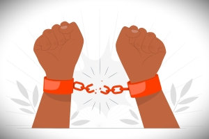 La chaîne brisée, symbole de la lutte contre l&#039;esclavagisme 
