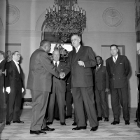 Président Philibert Tsiranana et Président Charles De Gaulle
