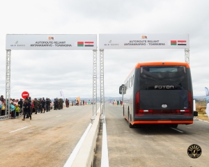 Au PK 0 de la première autoroute de Madagascar.