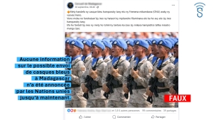 Fausse publication sur la venue des casques bleus &agrave; Madagascar