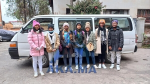 Les septs candidats à l&#039;examen du BEPC de l&#039;AKAMA.