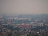 Ici, l’air très pollué d’Antananarivo.