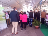  Une foule se bouscule entre les stands d'agences de voyage lors de la foire du tourisme 6è édition.