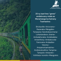 Le train de la ligne Moramanga et Toamasina passe par 23 gares
