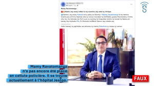 Mamy Ravatomanga plac&eacute; en cellule polici&egrave;re ?