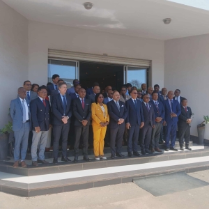 Photo de groupe &agrave; l'issu du premier jour de l'atelier &agrave; Androhibe.