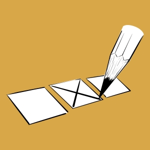 Bulletin : dessin d’illustration du concept de l’élection
