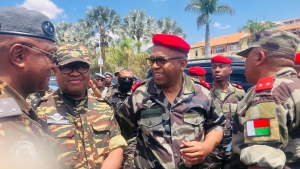 Le Premier ministre Zafisambo Ruphin Fortunat lors de sa descente &agrave; Analakely.