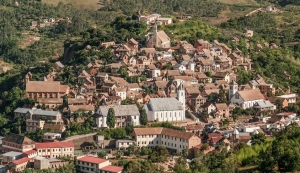 La ville de Fianarantsoa vue d&#039;en haut