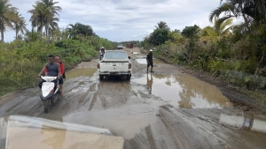 Une partie de la RN5 reliant Toamasina et Foulpointe. 
