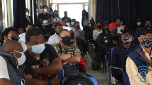 Une partie des artistes présents à la réunion d&#039;hier.