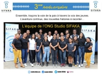 L'équipe de l'ONG Studio Sifaka