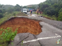 L'état de la route nationale 6 après les fortes pluies 