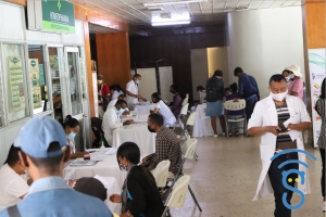 Le hall de l&#039;HJRA tranformé en salle de consultation.