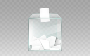 Verre vecteur de bulletins de vote 