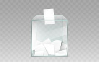 Verre vecteur de bulletins de vote 