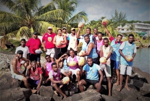 Ici, les joueurs au sein d’Action 974, natifs de Sainte-Marie et de Tamatave.