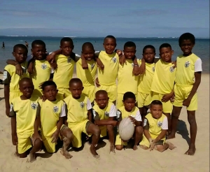 Les enfants de l’Academy Rugby Atsinanana.
